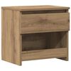 vidaXL Comodino Rovere Artigianale 40x30x39 cm in Legno Multistrato