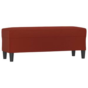 vidaXL Panca Rosso Vino 100x35x41 cm in Similpelle