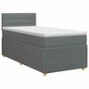 vidaXL Letto box spring con materasso Grigio Scuro 90 x 200 cm Tessuto