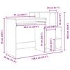 vidaXL Scrivania Rovere fum&eacute; 120,5 x 44 x 88,5 cm Legno multistrato