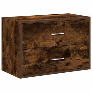 vidaXL Armadio con 2 Cassetti in Rovere Fumo 60x31x40 cm in Truciolato