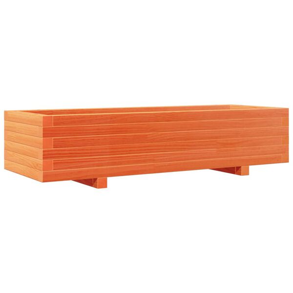 vidaXL Fioriera Giardino Marrone Cera 110x40x26,5 cm in Legno di Pino