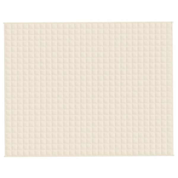vidaXL Coperta Ponderata Crema Chiaro 235x290 cm 11 kg Tessuto