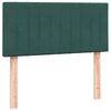 vidaXL Giroletto a Molle con Materasso Verde Scuro 90x220 cm Velluto