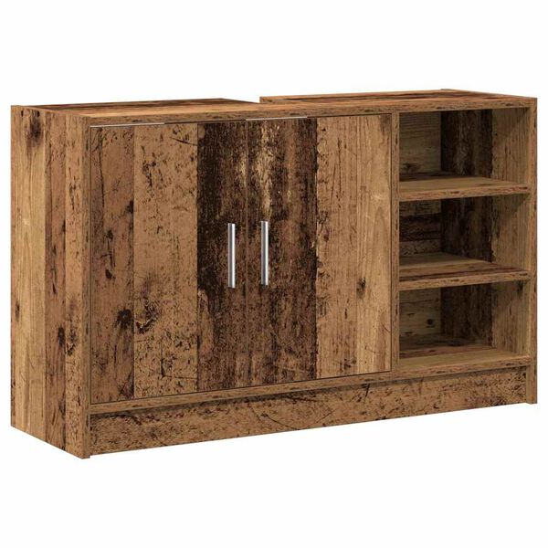 vidaXL Mobile da Bagno Legno vecchio 90 x 29 x 55 cm Legno multistrato