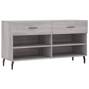 vidaXL Panca Porta Scarpe Grigio Sonoma 102x35x55 cm Legno Multistrato