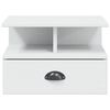 vidaXL Armadio da Notte con cassetto Hill Bianco 40 x 31 x 27 cm