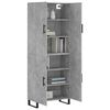 vidaXL Credenza Grigio Cemento 69,5x34x180 cm in Legno Multistrato