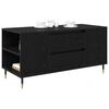 vidaXL Tavolino da salotto con cassetto Rovere Nero 102 x 44,5 x 50 cm