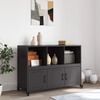 vidaXL Credenza Nera 100,5x39x72 cm in Acciaio
