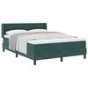 vidaXL Letto a molle con testiera Verde Scuro 200 x 140 cm Velluto