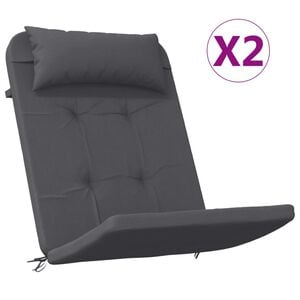 vidaXL Cuscini per Sedia Adirondack 2 pz Antracite in Tessuto Oxford