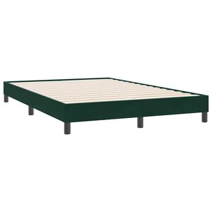 vidaXL Giroletto senza Materasso Verde Scuro 140x220 cm in Velluto