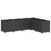 vidaXL Fioriera da Giardino Nera 160x120x53 cm in PP