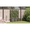 vidaXL Vaso da giardino 3 pcs Marrone Acciaio