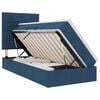 vidaXL Letto con contenitore e materasso Blu 100 x 200 cm Tessuto