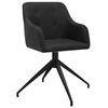 vidaXL Sedie da Pranzo Girevoli 2 pz Nere in Tessuto