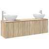vidaXL Set di Armadi da Bagno 3 pz Rovere Sonoma 49,5 x 44,5 x 65 cm
