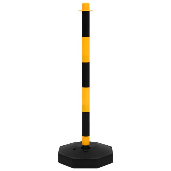 vidaXL Set di Pali Stradali con Catena in Plastica di 10 m