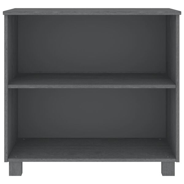 vidaXL Credenza HAMAR Grigio Scuro 85x35x80 cm Legno Massello di Pino