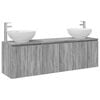 vidaXL Set di Armadi da Bagno 3 pz Sonoma grigio 49,5 x 44,5 x 65 cm