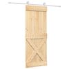 vidaXL Porta scorrevole Naturale e Bianco 80 x 210 cm