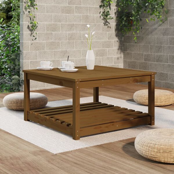 vidaXL Tavolo da Giardino Ambra 82,5x82,5x45 cm Legno Massello di Pino