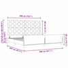 vidaXL Struttura del letto con testiera Talpa 200 x 200 cm Tessuto