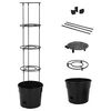 vidaXL Vaso a Torre per Pomodori Antracite &Oslash;29,5x115 cm Polipropilene
