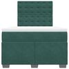 vidaXL Giroletto a Molle con Materasso Verde Scuro 120x190 cm Velluto