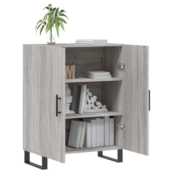 vidaXL Credenza Grigio Sonoma 69,5x34x90 cm in Legno Multistrato