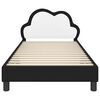 vidaXL Struttura letto bambini con testata Nero 80 x 200 cm PU