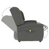 vidaXL Divano Massaggiante Reclinabile a 2 Posti Grigio Chiaro Tessuto