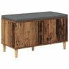 vidaXL Panca per ingresso con cuscino Legno vecchio 80 x 38 x 46 cm