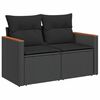 vidaXL Set Divano da Giardino 9 pcs Nero polyrattan