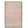 vidaXL Zerbino Beige 80x120 cm