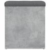 vidaXL Panca Portaoggetti Grigio Cemento 42x42x45 cm Legno Multistrato