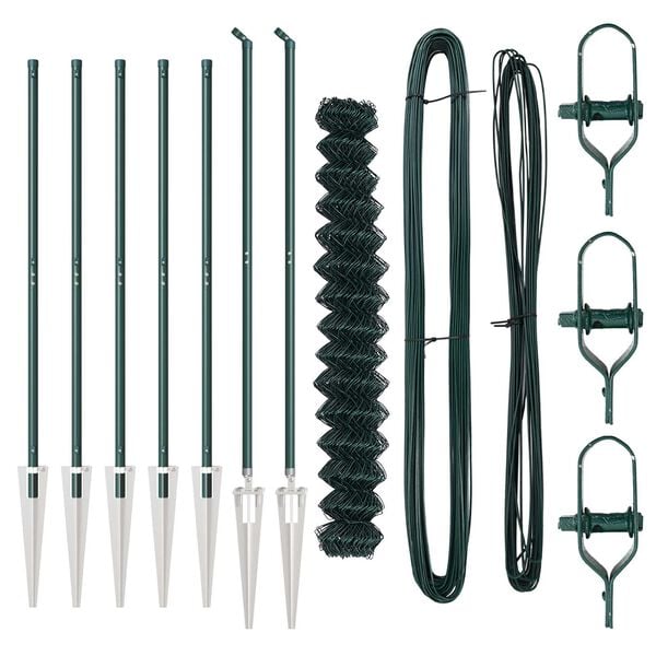 vidaXL Palo della recinzione Verde 10 x 1,6 m (rete 40 x 40 mm)