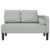 vidaXL Chaise Longue con Cuscini Grigio Chiaro in Velluto