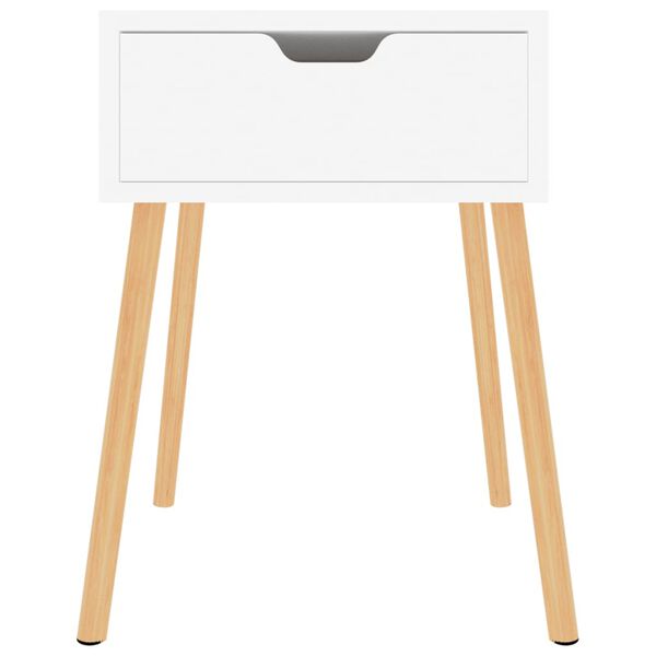 vidaXL Comodino Bianco Lucido 40x40x56 cm in Legno Multistrato
