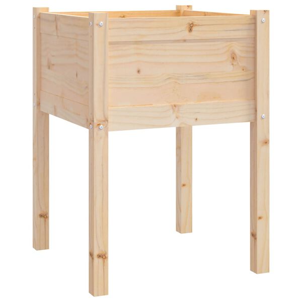 vidaXL Fioriere da Giardino 2 pz 50x50x70 cm in Legno Massello di Pino