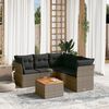 vidaXL Set Divano da Giardino 6 pz con Cuscini Grigio in Polyrattan