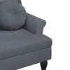 vidaXL Panca con Cuscini Grigio Scuro 120,5x65x75 cm Velluto