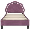 vidaXL Struttura letto bambini con testata Viola 80 x 160 cm Velluto