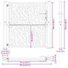 vidaXL Cancello da giardino 100x100 cm in acciaio corten con design a traccia