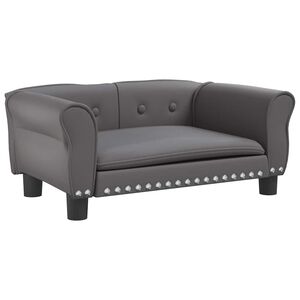 vidaXL Lettino per Cani Grigio 70x45x30 cm in Similpelle