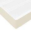 vidaXL Struttura del letto con materasso Crema 120 x 200 cm Tessuto