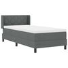 vidaXL Letto box spring con materasso Grigio scuro 90 x 190 cm