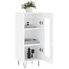 vidaXL Credenza Bianco Lucido 34,5x34x90 cm in Legno Multistrato