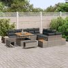 vidaXL Set Divano da Giardino 13 pcs Grigio polyrattan